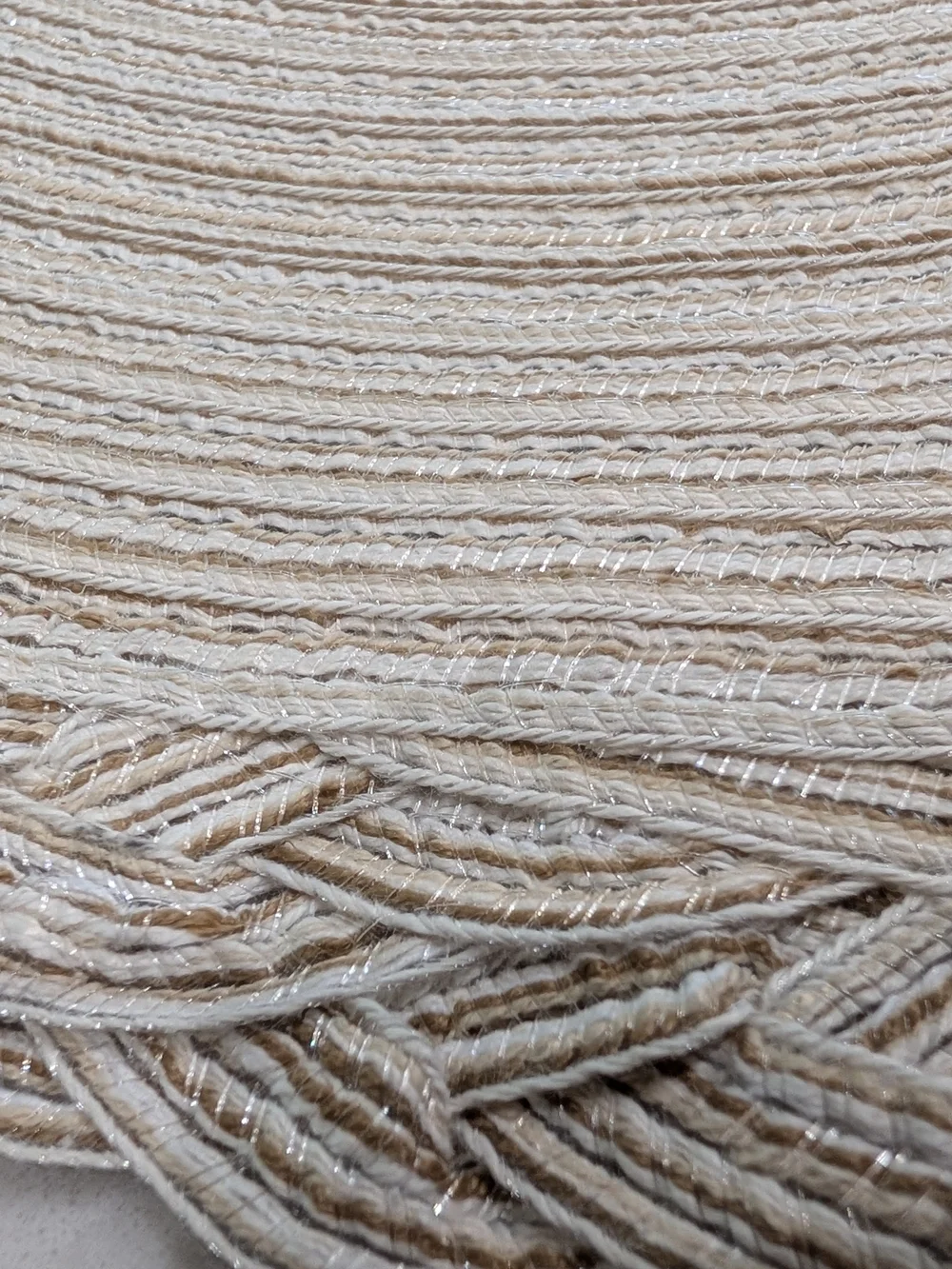 Zulay Kitchens Neutral Braided Round Placemats - Set Of 6